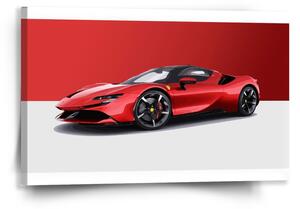 Sablio Obraz Ferrari na červeno-bielej - 60x40 cm