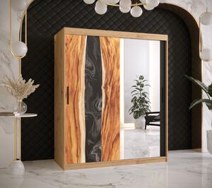 Šatníková skriňa s posuvnými dverami STACY 3 - šírka 150 cm, dub artisan