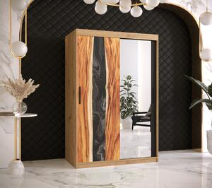 Šatníková skriňa s posuvnými dverami STACY 3 - šírka 120 cm, dub artisan