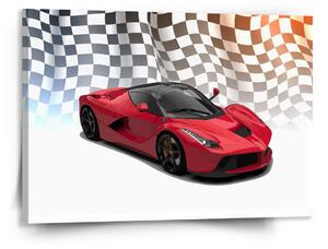 Sablio Obraz Ferrari Závodná vlajka - 150x110 cm