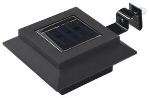 Vonkajšie solárne svietidlá 12 ks čierne 12 cm LED štvorcové