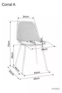 Signal Jedálenská stolička CORRAL A čierna konštrukcia / čierny