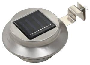 Vonkajšie solárne svietidlá 12 ks biele 12 cm LED okrúhle