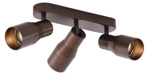 Zaoblené stropné bodové svetlo tmavá bronz GU10 50 mm 3-svetlo - Stanley