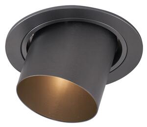 Moderné zabudované bodové svetlo tmavosivé GU10 50 mm okrúhle výkyvné - Installa