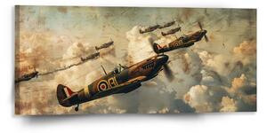 Sablio Obraz Stíhačky Spitfire v leteckej bitke - 110x50 cm