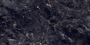 Mexen Rokocha Čierna glazovaná dlaždica rekt. G1, podlahová a nástenná dlaždica 120 x 60 cm, vysoký lesk - TL205-120-060-01