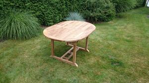 TEXIM ALFI - záhradný teakový rozkladací stôl - oválný