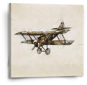 Sablio Obraz Historický dvojplošník Vintage - 50x50 cm