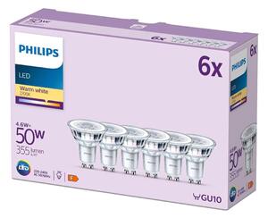 Philips SADA 6x LED Žiarovka Philips GU10/4,6W/230V 2700K P6072 + záruka 3 roky zadarmo