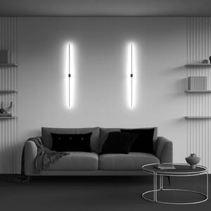Maytoni LED nástenné svietidlo Pars, 105 cm, čierna/zlatá, hliník, Čierna, Obývacia izba / jedáleň, Hliník, Moderný