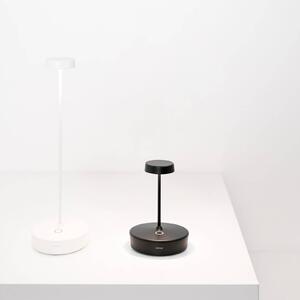 Zafferano LED dobíjacia stolná lampa Swap mini, čierna, 15 cm IP65