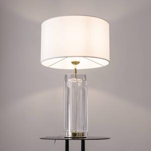 Stolová lampa Maytoni Muse, biela, výška 53 cm, textil/sklo