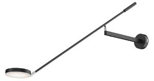 Maytoni LED nástenné svietidlo Fad, čierne, kovové 100 cm nastaviteľné