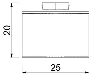Stropné svietidlo ARDEN 1xE27/15W/230V, priemer 25 cm, čierne