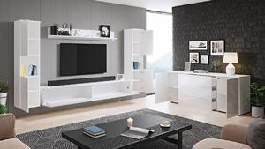 Nábytok do obývacej izby ROSARIO XL - lesklý biely / biely