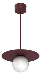 Luster na lanku FLAT 1xE27/15W/230V bordový