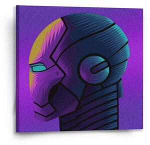 Sablio Obraz Iron Man Helma na fialovej - 50x50 cm