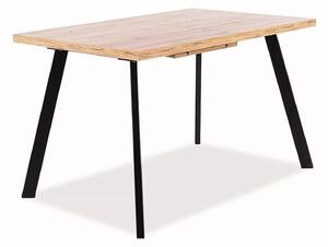 Signal BRICK jedálenský stôl, dub artisan/ČIERNA 120(160)X80