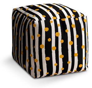 Sablio Taburet Pruhy a bodky - 40x40x40 cm