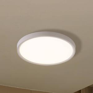 Lindby Smart stropné LED svetlo Deika, Ø 30 cm, biele, Tuya, Biela / opálová, Obývacia izba / jedáleň, Plast, Moderný, Závesné svietidlo