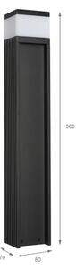 Vonkajšia lampa VESPER 1xG9/5W/230V IP44 50 cm čierna