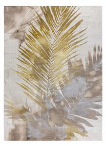 Koberec BLISS Z216AZ137 palmové listy, krémový / zlatý
