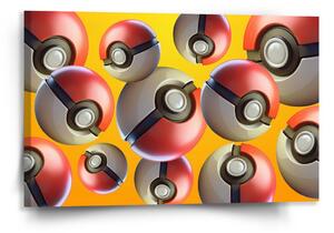 Sablio Obraz Pokemon ball Pattern - 120x80 cm