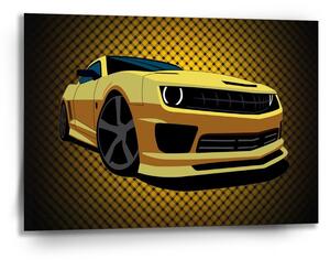 Sablio Obraz Chevrolet Camaro Žltá mriežka - 90x60 cm