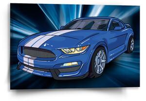Sablio Obraz Mustang Modré pozadie - 60x40 cm