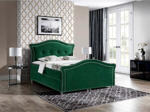 Kontinentálna jednolôžková posteľ 120x200 VARIEL 2 - zelená + topper ZDARMA