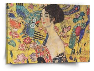 Sablio Obraz Dáma s vejárom - Gustav Klimt - 150x110 cm