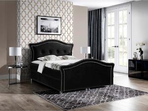 Kontinentálna manželská posteľ 140x200 VARIEL 2 - čierna + topper ZDARMA