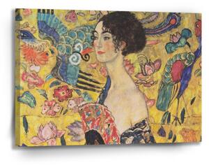 Sablio Obraz Dáma s vejárom - Gustav Klimt - 90x60 cm