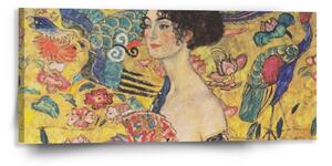 Sablio Obraz Dáma s vejárom - Gustav Klimt - 110x50 cm