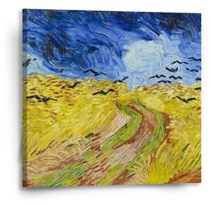 Sablio Obraz Pšeničné pole s vranami - Vincent van Gogh - 50x50 cm