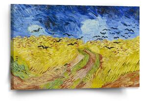 Sablio Obraz Pšeničné pole s vranami - Vincent van Gogh - 120x80 cm