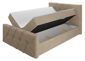 Kontinentálna manželská posteľ 200x200 LITZY 2 - khaki + topper ZDARMA