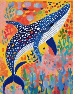 Ilustrácia Spotted Whale, Uma Gokhale, 30 × 40 cm