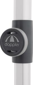 Doppler EXPERT 220 x 140 cm - slnečník s automatickým naklápaním světle šedý (kód farby 827)