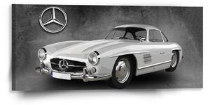 Sablio Obraz Mercedes-Benz 300 SL Sivé pozadie - 110x50 cm