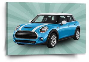 Sablio Obraz Mini sedan Zelené pozadie - 60x40 cm