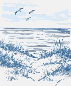 Ilustrácia Seascape Sketch Jolly and Dash