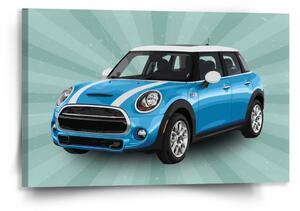 Sablio Obraz Mini sedan Zelené pozadie - 120x80 cm