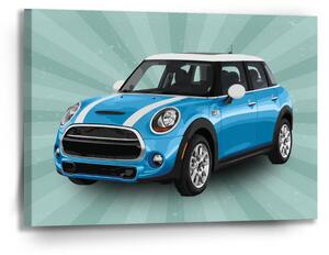 Sablio Obraz Mini sedan Zelené pozadie - 90x60 cm