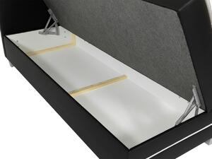 Boxspringová manželská posteľ 140x200 MARIELA - žltá + topper a LED osvetlenie ZDARMA