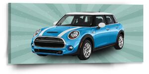 Sablio Obraz Mini sedan Zelené pozadie - 110x50 cm