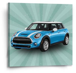 Sablio Obraz Mini sedan Zelené pozadie - 50x50 cm