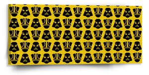 Sablio Obraz Star Wars Stormtrooperi Pattern na žltej - 110x50 cm