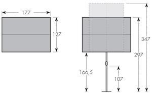 Doppler ACTIVE - balkónová clona 180 x 130 cm - naklápací slnečník antracitový (kód farby 840)